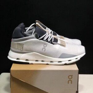 ON Running Cloud Cloudnova Women's White Sand Running Sneakers